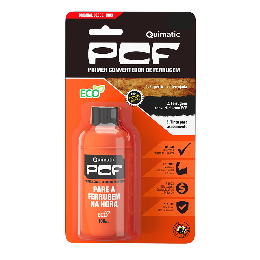 PCF - Fundo Convertedor de Ferrugem - 100ML - Quimatic