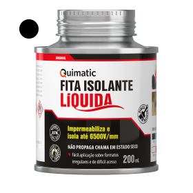 QUIMATIC FITA ISOLANTE LÍQUIDA - 200 mL (Preta) - Quimatic