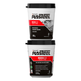 PLASTEEL MASSA 1:1 - Solda a Frio - Kit (A+B) 450 g-Quimatic